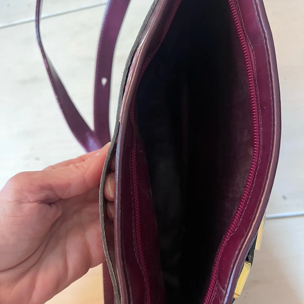 Christian Dior Vintage Burgandy Trotter Bag AUTHENTIC - Picture 9 of 9